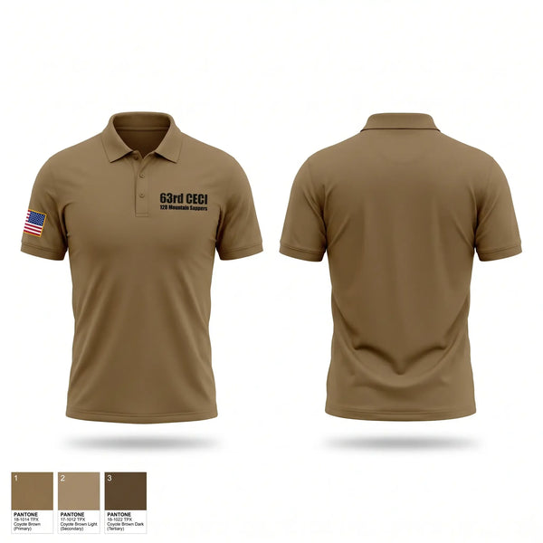 Short Sleeve Performance Polo, 63rd CEC-I, Army, Teamtime, Team time, sublimation, custom sports apparel, team uniforms, spirit wear, spiritwear, sports uniforms, custom shirts, team store, custom team store, fundraiser sports, apparel fundraiser