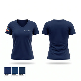 Womens Short Sleeve Vneck Shirt, Hopewell Fire Department, Fire Department, Teamtime, Team time, sublimation, custom sports apparel, team uniforms, spirit wear, spiritwear, sports uniforms, custom shirts, team store, custom team store, fundraiser sports, apparel fundraiser