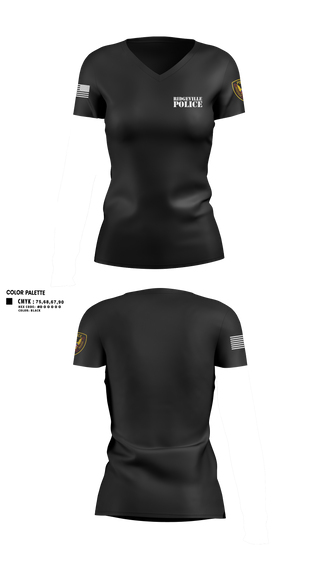 Womens Short Sleeve Vneck Shirt, Ridgeville Police, Police, Teamtime, Team time, sublimation, custom sports apparel, team uniforms, spirit wear, spiritwear, sports uniforms, custom shirts, team store, custom team store, fundraiser sports, apparel fundraiser