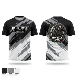 Short Sleeve Rash Guard Shirt, DARK HORSE MMA/JIU JITSU, , Teamtime, Team time, sublimation, custom sports apparel, team uniforms, spirit wear, spiritwear, sports uniforms, custom shirts, team store, custom team store, fundraiser sports, apparel fundraiser