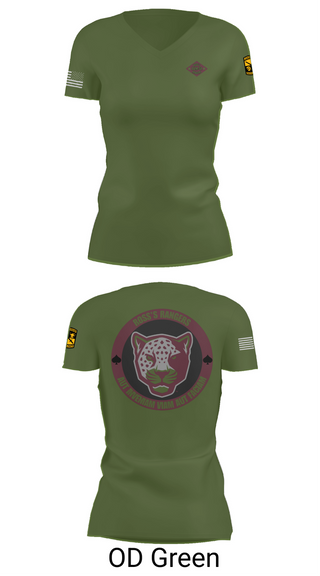 Womens Short Sleeve Vneck Shirt, Ross Rangers, Army, Teamtime, Team time, sublimation, custom sports apparel, team uniforms, spirit wear, spiritwear, sports uniforms, custom shirts, team store, custom team store, fundraiser sports, apparel fundraiser