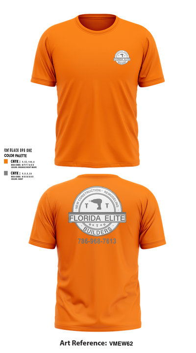 Florida Elite Builders 43612158 Short Sleeve Performance Shirt - 100