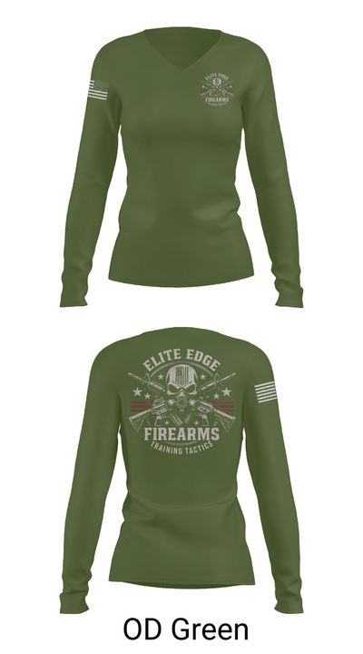 Elite edge firearms 22698132 Women's Long Sleeve V-neck Shirt - 57