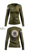 3/7 11767714 Women's Long Sleeve V-neck Shirt - 1