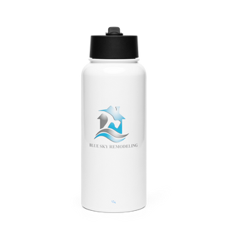 Blue Sky Remodeling Stainless Steel Water Bottle with a Straw Lid