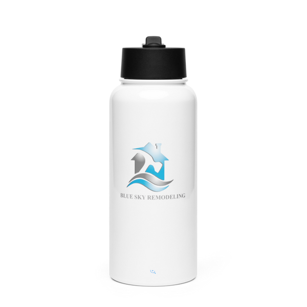 Blue Sky Remodeling Stainless Steel Water Bottle with a Straw Lid