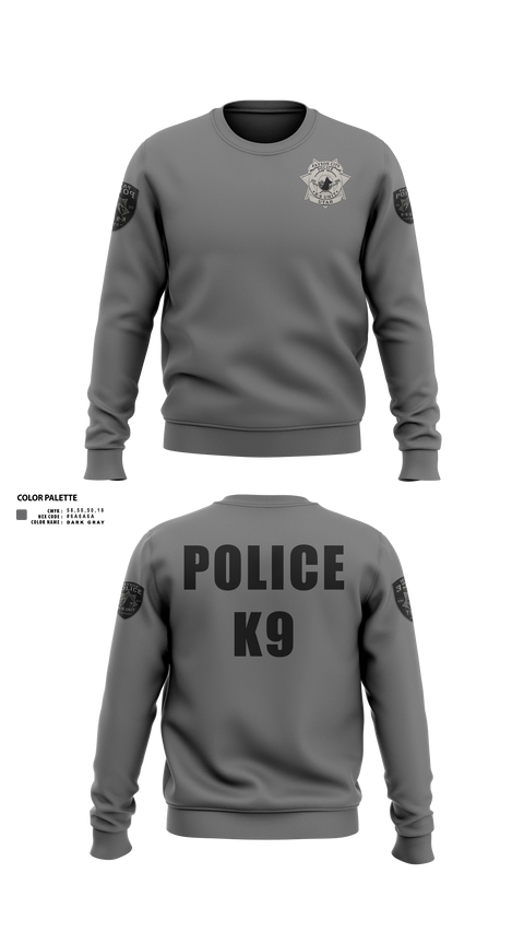 Crew Neck Sweatshirt, K9, Police, Teamtime, Team time, sublimation, custom sports apparel, team uniforms, spirit wear, spiritwear, sports uniforms, custom shirts, team store, custom team store, fundraiser sports, apparel fundraiser