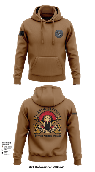 Hoodie, Charlie Battery 2-114th FA, , Teamtime, Team time, sublimation, custom sports apparel, team uniforms, spirit wear, spiritwear, sports uniforms, custom shirts, team store, custom team store, fundraiser sports, apparel fundraiser