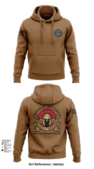 Charlie Battery 2-114th FA 47332730 Hoodie - 101