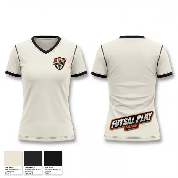 Womens Short Sleeve Vneck Shirt, FUTSAL PLAY, Men's Soccer, Teamtime, Team time, sublimation, custom sports apparel, team uniforms, spirit wear, spiritwear, sports uniforms, custom shirts, team store, custom team store, fundraiser sports, apparel fundraiser