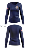 Chandler Fire Women's Long Sleeve V-neck Shirt - 11