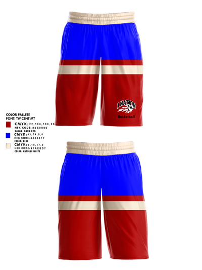 1 Nation 36404644 Womens Basketball Shorts - 1