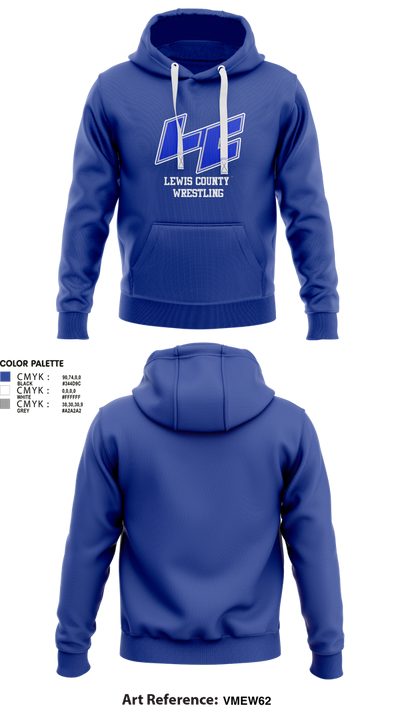 Lewis County High School Wrestling 76376643 Hoodie - 2