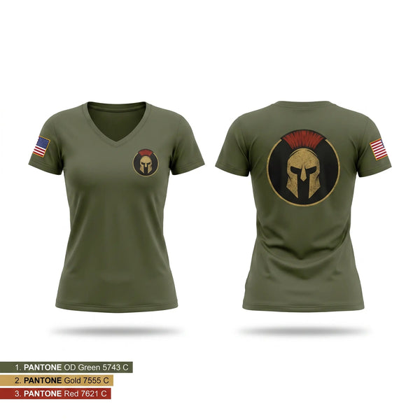 Womens Short Sleeve Vneck Shirt, A5 Spartans 1BN ARCG, Army, Teamtime, Team time, sublimation, custom sports apparel, team uniforms, spirit wear, spiritwear, sports uniforms, custom shirts, team store, custom team store, fundraiser sports, apparel fundraiser