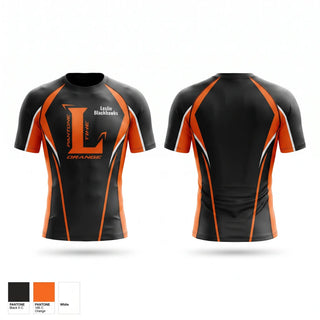 Short Sleeve Rash Guard Shirt, Leslie Blackhawks, Wrestling, Teamtime, Team time, sublimation, custom sports apparel, team uniforms, spirit wear, spiritwear, sports uniforms, custom shirts, team store, custom team store, fundraiser sports, apparel fundraiser