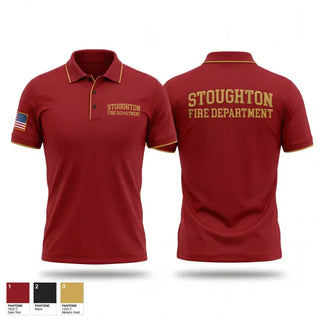 Short Sleeve Performance Polo, Stoughton Fire Department, Fire Department, Teamtime, Team time, sublimation, custom sports apparel, team uniforms, spirit wear, spiritwear, sports uniforms, custom shirts, team store, custom team store, fundraiser sports, apparel fundraiser