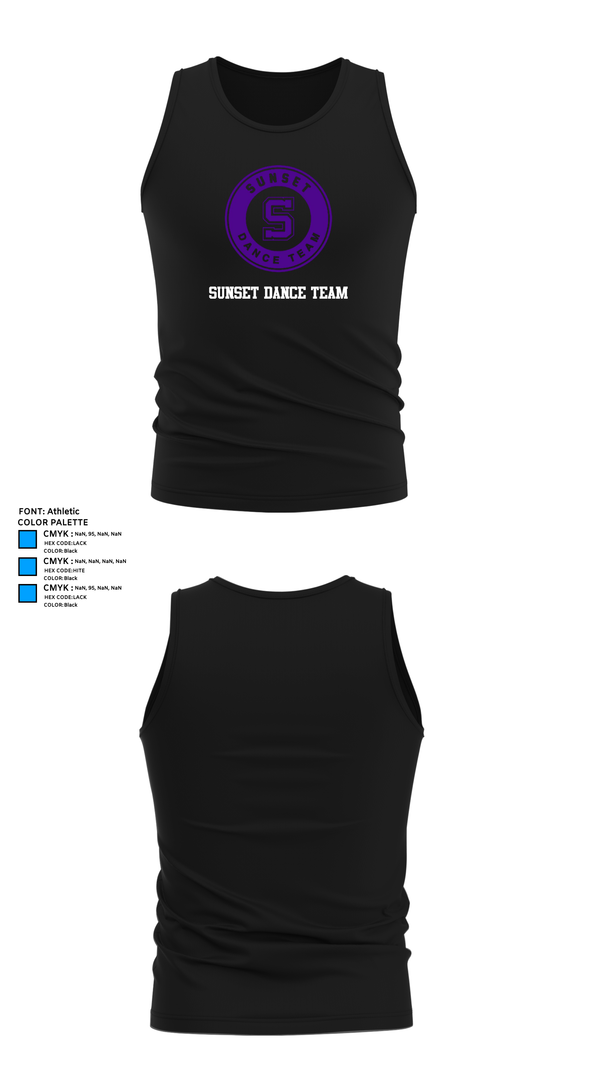 Tank Top, Sunset Dance Team, Spirit Store, Teamtime, Team time, sublimation, custom sports apparel, team uniforms, spirit wear, spiritwear, sports uniforms, custom shirts, team store, custom team store, fundraiser sports, apparel fundraiser