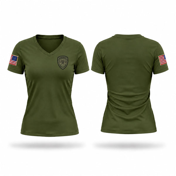 Evangeline Parish Sheriff's Office Women's Short Sleeve V-neck Shirt - 1