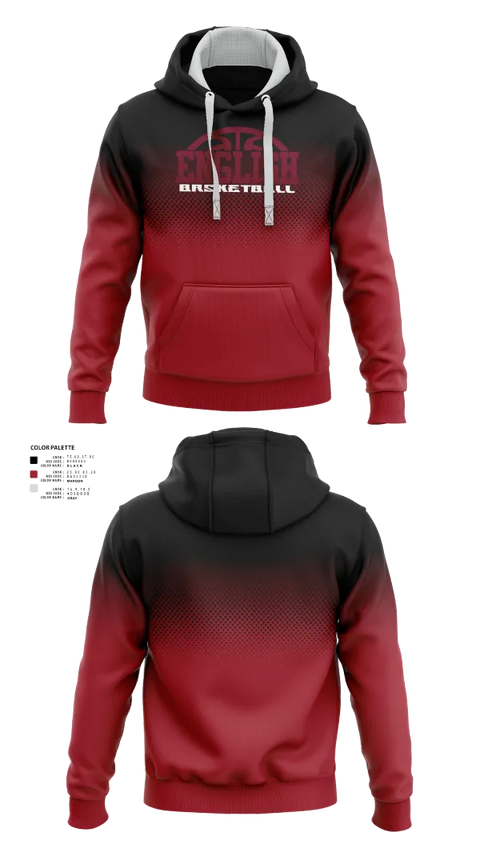 Hoodie, Lynn English, Men's Basketball, Teamtime, Team time, sublimation, custom sports apparel, team uniforms, spirit wear, spiritwear, sports uniforms, custom shirts, team store, custom team store, fundraiser sports, apparel fundraiser