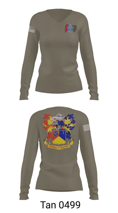 3-66 AR 33931527 Women's Long Sleeve V-neck Shirt - 77