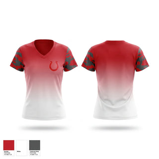Womens Short Sleeve Vneck Shirt, Palmetto Mustangs, Wrestling, Teamtime, Team time, sublimation, custom sports apparel, team uniforms, spirit wear, spiritwear, sports uniforms, custom shirts, team store, custom team store, fundraiser sports, apparel fundraiser