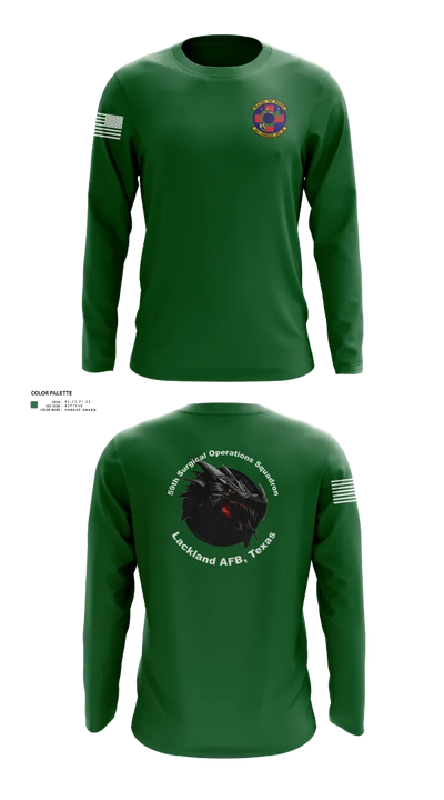 59th Surgical Operations Squadron 37744422 Long Sleeve Performance Shirt 60