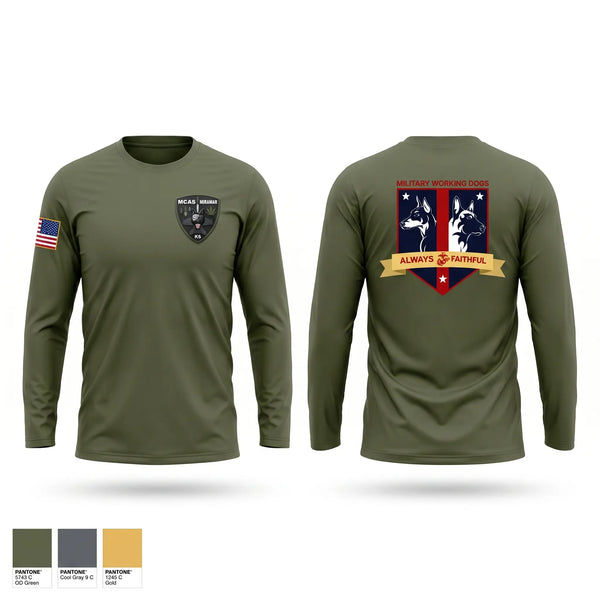 Long Sleeve Performance Shirt, MCAS Miramar Military Working Dog Section, Marines, Teamtime, Team time, sublimation, custom sports apparel, team uniforms, spirit wear, spiritwear, sports uniforms, custom shirts, team store, custom team store, fundraiser sports, apparel fundraiser