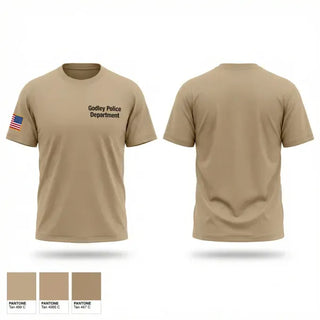 Old School Cotton Feel Shirt, Godley Police Department, Police, Teamtime, Team time, sublimation, custom sports apparel, team uniforms, spirit wear, spiritwear, sports uniforms, custom shirts, team store, custom team store, fundraiser sports, apparel fundraiser