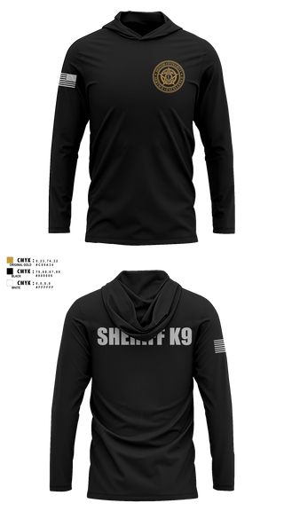 Long Sleeve Performance Shirt with hood, Webster County Sheriff's Office, Police, Teamtime, Team time, sublimation, custom sports apparel, team uniforms, spirit wear, spiritwear, sports uniforms, custom shirts, team store, custom team store, fundraiser sports, apparel fundraiser