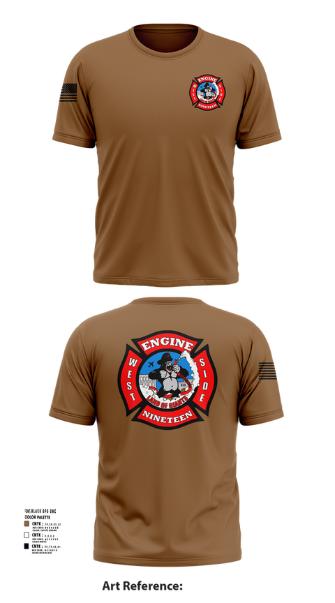 Short Sleeve Performance Shirt, Station 19, Fire Department, Teamtime, Team time, sublimation, custom sports apparel, team uniforms, spirit wear, spiritwear, sports uniforms, custom shirts, team store, custom team store, fundraiser sports, apparel fundraiser