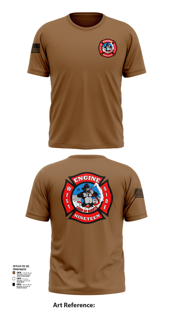 Short Sleeve Performance Shirt, Station 19, Fire Department, Teamtime, Team time, sublimation, custom sports apparel, team uniforms, spirit wear, spiritwear, sports uniforms, custom shirts, team store, custom team store, fundraiser sports, apparel fundraiser