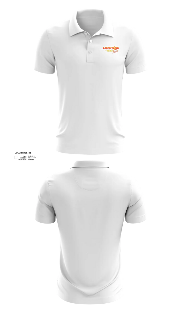 Short Sleeve Performance Polo, Lightning Force Athletics, Track & Field, Teamtime, Team time, sublimation, custom sports apparel, team uniforms, spirit wear, spiritwear, sports uniforms, custom shirts, team store, custom team store, fundraiser sports, apparel fundraiser