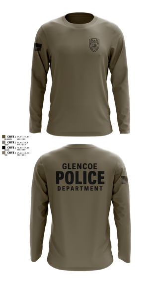 Long Sleeve Performance Shirt, Glencoe Police Department, Police, Teamtime, Team time, sublimation, custom sports apparel, team uniforms, spirit wear, spiritwear, sports uniforms, custom shirts, team store, custom team store, fundraiser sports, apparel fundraiser