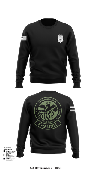 Crew Neck Sweatshirt, MDWFP K9, , Teamtime, Team time, sublimation, custom sports apparel, team uniforms, spirit wear, spiritwear, sports uniforms, custom shirts, team store, custom team store, fundraiser sports, apparel fundraiser