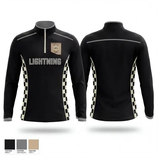 Quarter Zip Jacket, Lightning, Men's Basketball, Teamtime, Team time, sublimation, custom sports apparel, team uniforms, spirit wear, spiritwear, sports uniforms, custom shirts, team store, custom team store, fundraiser sports, apparel fundraiser