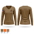 83D U.S. Army Reserve Readiness Training Center Women's Long Sleeve V-neck Shirt - 1