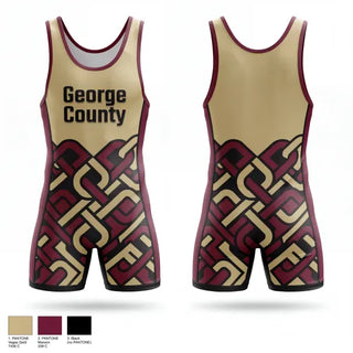 Wrestling Singlet, George County, Wrestling, Teamtime, Team time, sublimation, custom sports apparel, team uniforms, spirit wear, spiritwear, sports uniforms, custom shirts, team store, custom team store, fundraiser sports, apparel fundraiser