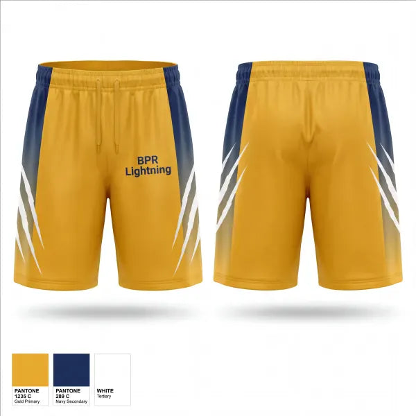 Athletic Shorts With Pockets, BPR Lightning, Baseball, Teamtime, Team time, sublimation, custom sports apparel, team uniforms, spirit wear, spiritwear, sports uniforms, custom shirts, team store, custom team store, fundraiser sports, apparel fundraiser