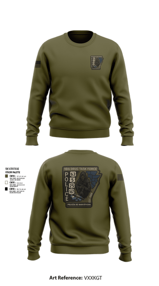 Crew Neck Sweatshirt, 16th Drug Task Force, Police, Teamtime, Team time, sublimation, custom sports apparel, team uniforms, spirit wear, spiritwear, sports uniforms, custom shirts, team store, custom team store, fundraiser sports, apparel fundraiser