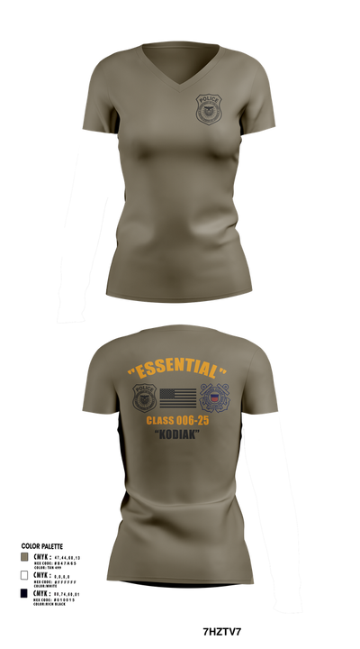 CLASS 006-25 45118207 Women's Short Sleeve V-neck Shirt - 105