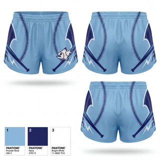 Womens Shorts, Piranhas, Baseball, Teamtime, Team time, sublimation, custom sports apparel, team uniforms, spirit wear, spiritwear, sports uniforms, custom shirts, team store, custom team store, fundraiser sports, apparel fundraiser