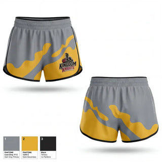 Womens Shorts, Kingdom Knights, Men's Basketball, Teamtime, Team time, sublimation, custom sports apparel, team uniforms, spirit wear, spiritwear, sports uniforms, custom shirts, team store, custom team store, fundraiser sports, apparel fundraiser