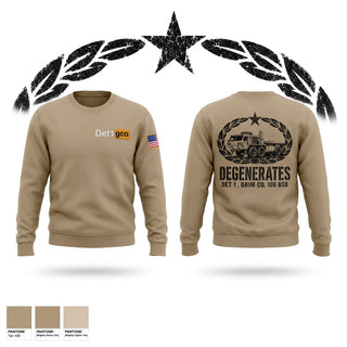Crew Neck Sweatshirt, Det 1, Grim 106 BSB, National Guard, Teamtime, Team time, sublimation, custom sports apparel, team uniforms, spirit wear, spiritwear, sports uniforms, custom shirts, team store, custom team store, fundraiser sports, apparel fundraiser
