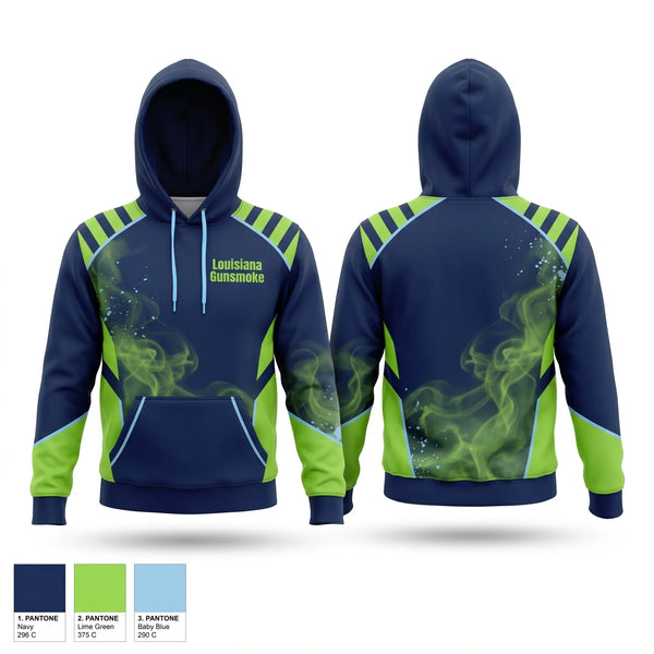 Hoodie, Louisiana Gunsmoke, Softball, Teamtime, Team time, sublimation, custom sports apparel, team uniforms, spirit wear, spiritwear, sports uniforms, custom shirts, team store, custom team store, fundraiser sports, apparel fundraiser