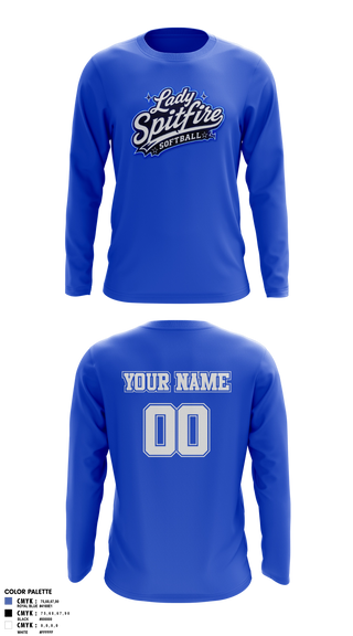 Long Sleeve Performance Shirt, Lady Spitfire, Softball, Teamtime, Team time, sublimation, custom sports apparel, team uniforms, spirit wear, spiritwear, sports uniforms, custom shirts, team store, custom team store, fundraiser sports, apparel fundraiser