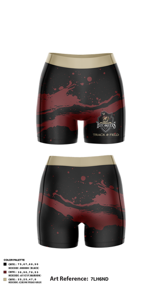 Womens Compression Shorts, Bellflower high school Track & Field, Track & Field, Teamtime, Team time, sublimation, custom sports apparel, team uniforms, spirit wear, spiritwear, sports uniforms, custom shirts, team store, custom team store, fundraiser sports, apparel fundraiser