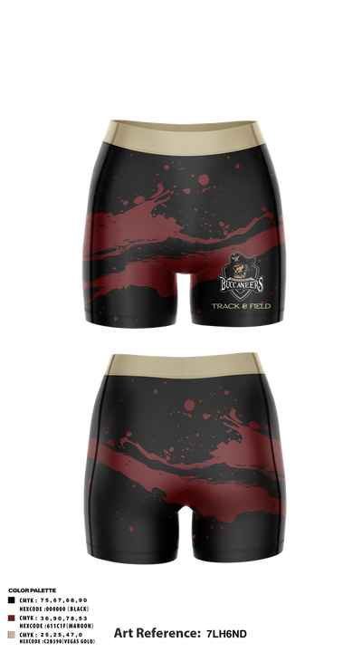 Bellflower high school Track & Field 82786723 Women's Compression Shorts - 1
