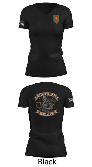 Womens Short Sleeve Vneck Shirt, 504th GS MICO, , Teamtime, Team time, sublimation, custom sports apparel, team uniforms, spirit wear, spiritwear, sports uniforms, custom shirts, team store, custom team store, fundraiser sports, apparel fundraiser