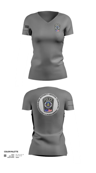 Womens Short Sleeve Vneck Shirt, Pennridge Regional Police, Police, Teamtime, Team time, sublimation, custom sports apparel, team uniforms, spirit wear, spiritwear, sports uniforms, custom shirts, team store, custom team store, fundraiser sports, apparel fundraiser
