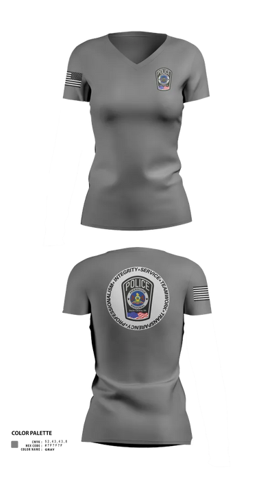 Pennridge Regional Police 94078057 Women's Short Sleeve V-neck Shirt - 23